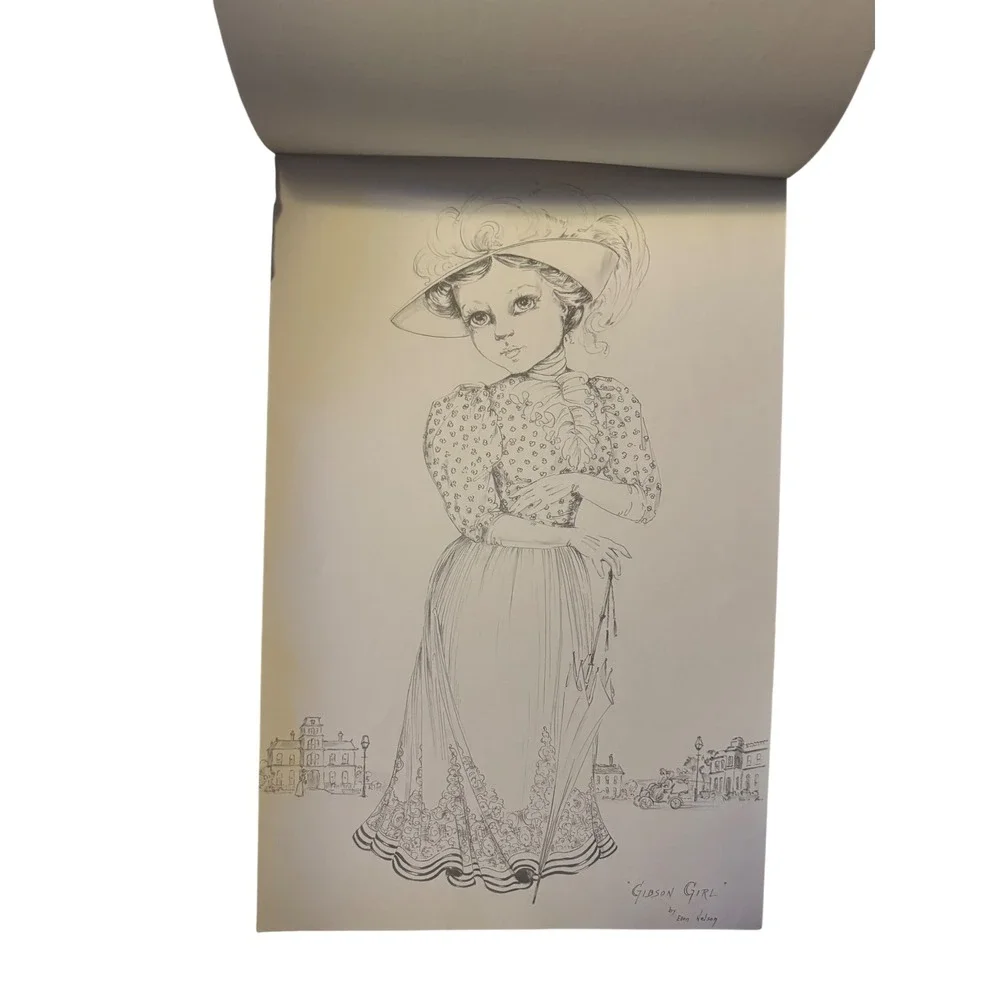 Red Farm Studio American Heritage Dolls Coloring Book Historic Fashion 6 Pages